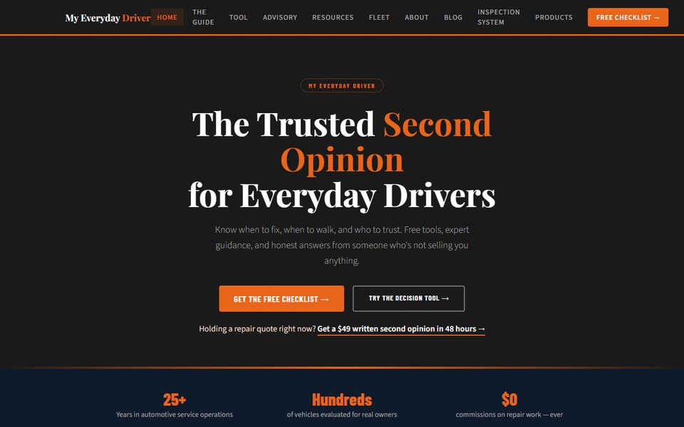 My Everyday Driver homepage